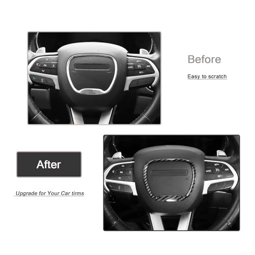 Central Control Steering Button Frame Trim Car Interior Decoration Black