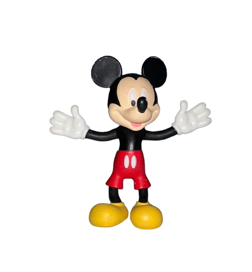 Disney Mickey Mouse Plastic Figure Moveable Arms Small