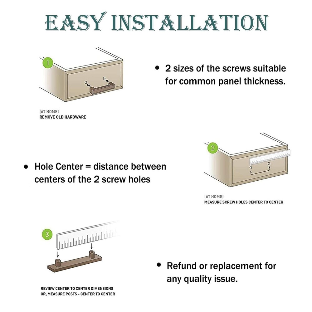 Cabinet Pulls - Solid Zinc Alloy Kitchen Cabinet Handles & Knobs for Drawers,...