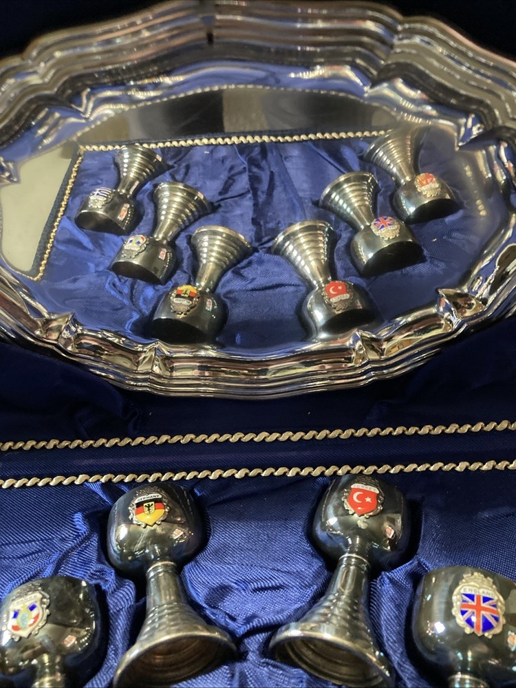 Antique West Germany Silver Mini Goblet Set