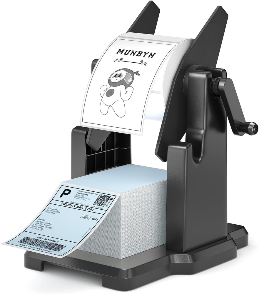 External Rolls Label Holder, 2 in 1 Fan-Fold Stack Paper Holder for Desktop