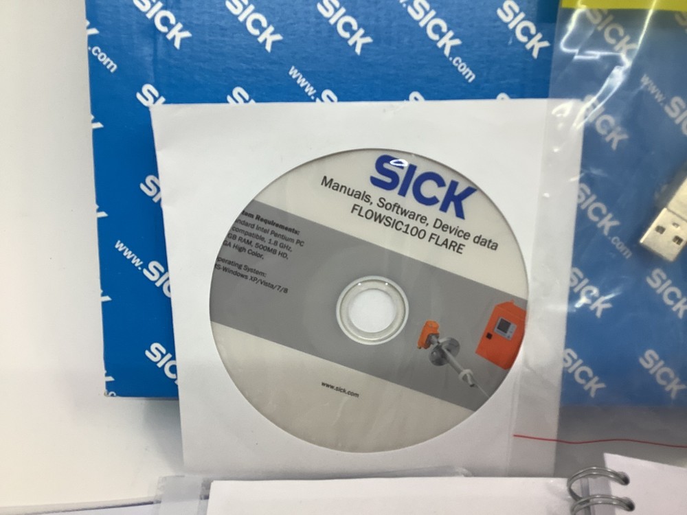 SICK FLOWSIC100 Flare Software CD Instructions QM Certificate USB Cable