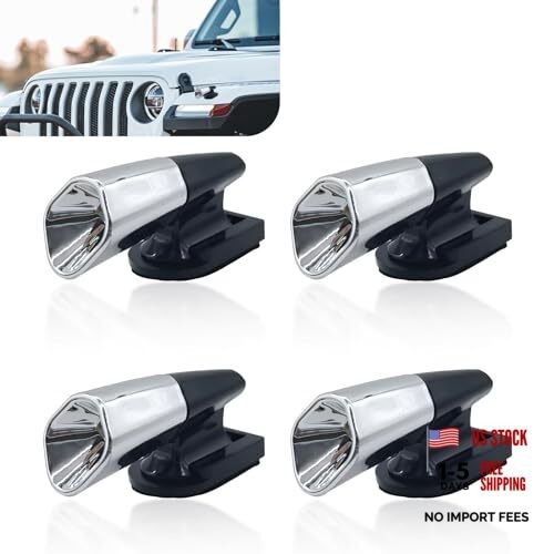 Pack-4 Car Deer Warning Devices, ABS Deer Whistles Repeller, 4 PCS Silver
