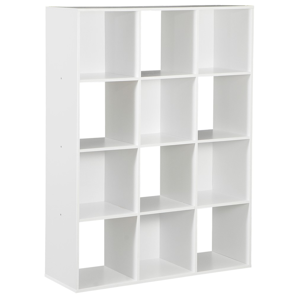 12-Cube Stackable Storage Organizer Display Bookcase for Home Office Decor