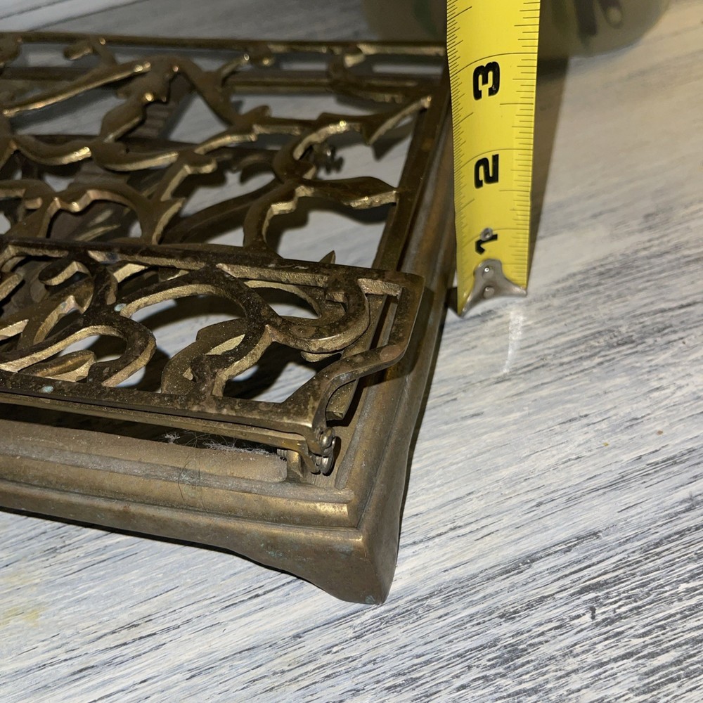 Vintage Solid Ornate Brass Folding Adjustable Book/Bible stand
