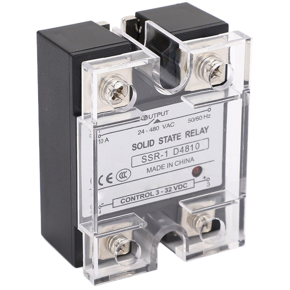 10A Solid State Relay DC Control Semiconductor Relay Module 24-480VAC Part