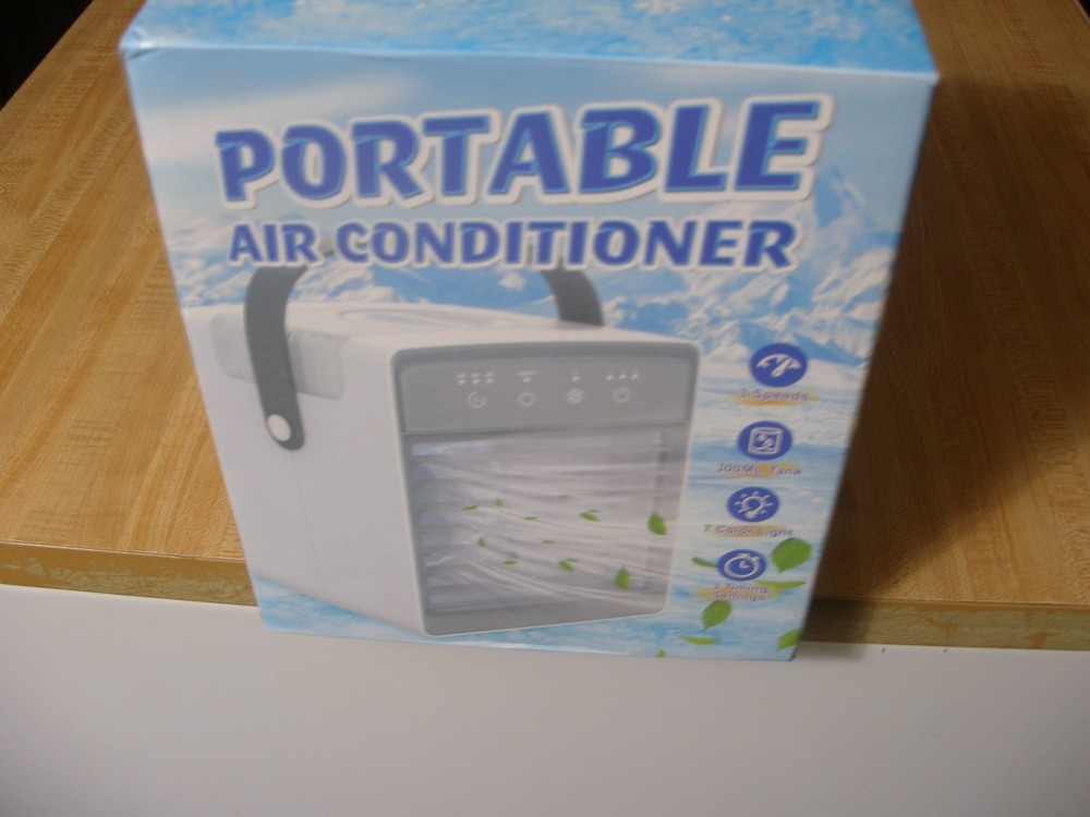 Portable Air Conditioner, 3 Speed, 7 LED Color Lights, 300ML Tank, FREE SHIPPING