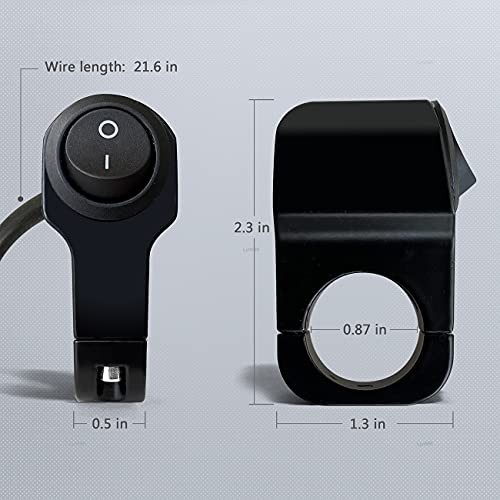 Motorcycle Handlebar Switch Waterproof ATV Handlebar Style A-Black 2 Piece 2