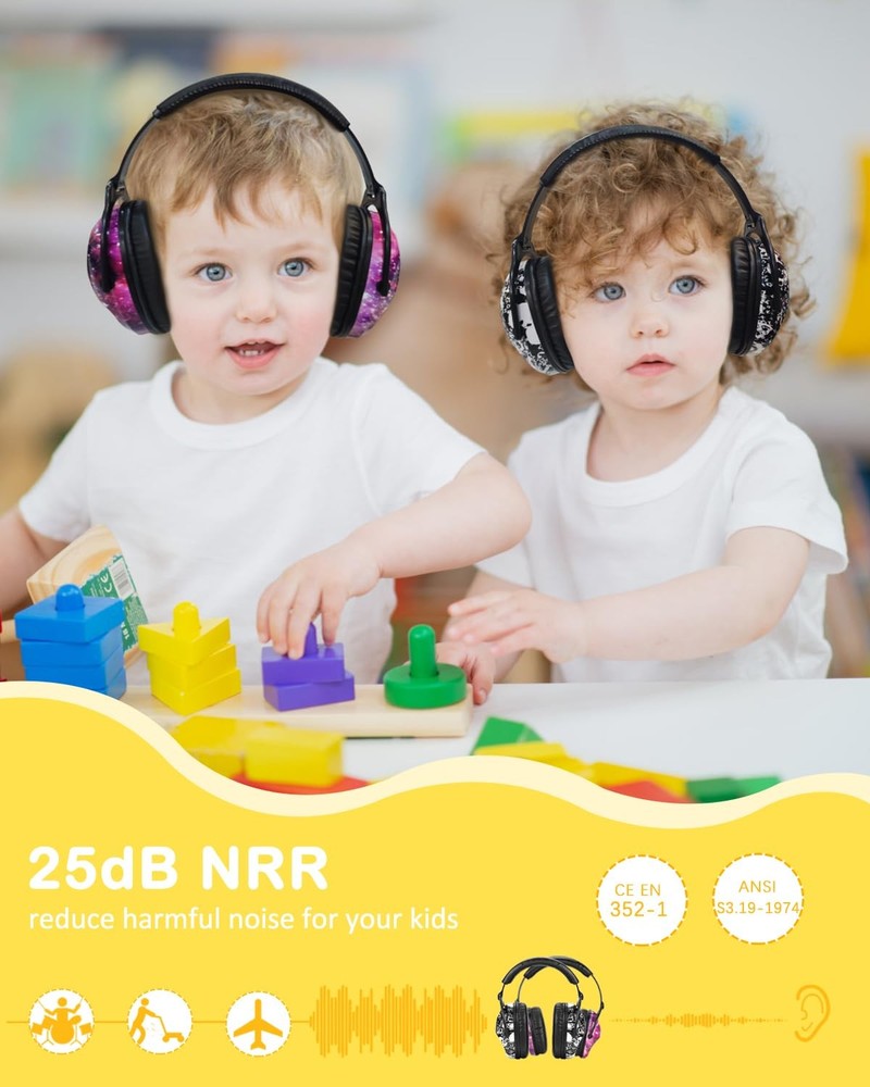 ZOHAN Kids Ear Protection 2 Pack, Hearing Adjustable, 2pack - Nebula+skull