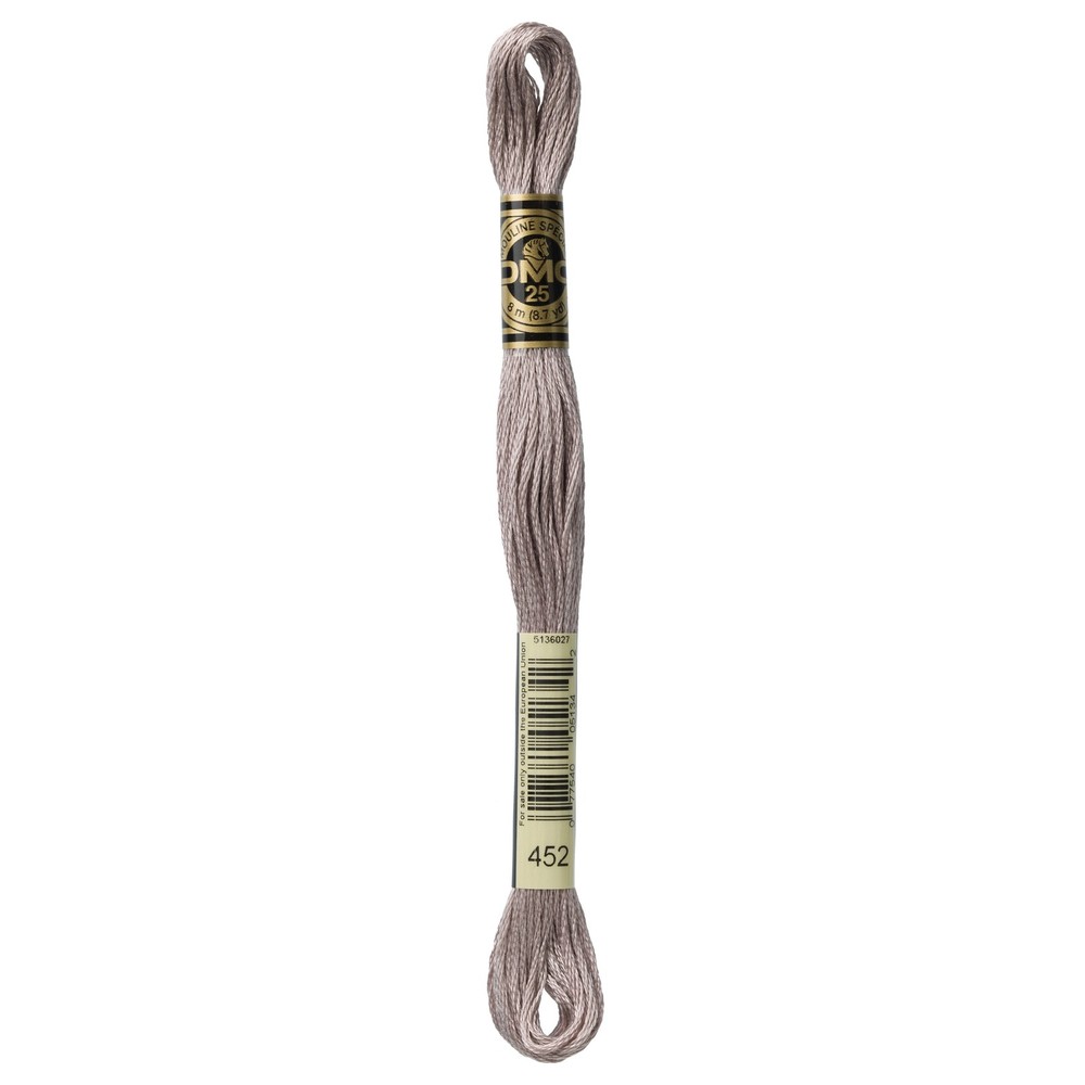 DMC 6-Strand Embroidery Cotton 8.7yd-Medium Shell Grey - 12 Pack