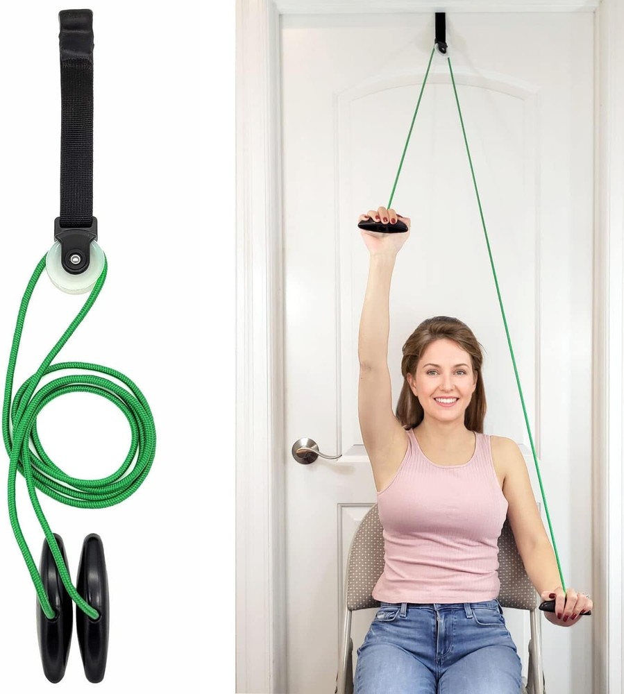 LiftAid Shoulder Pulley for Physical Therapy with Exercise Guide Improves Motion