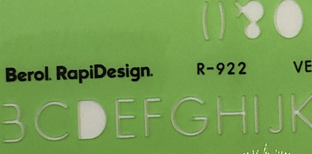 Berol RapiDesign R-922 Vertical Lettering Guide 3/8 in.