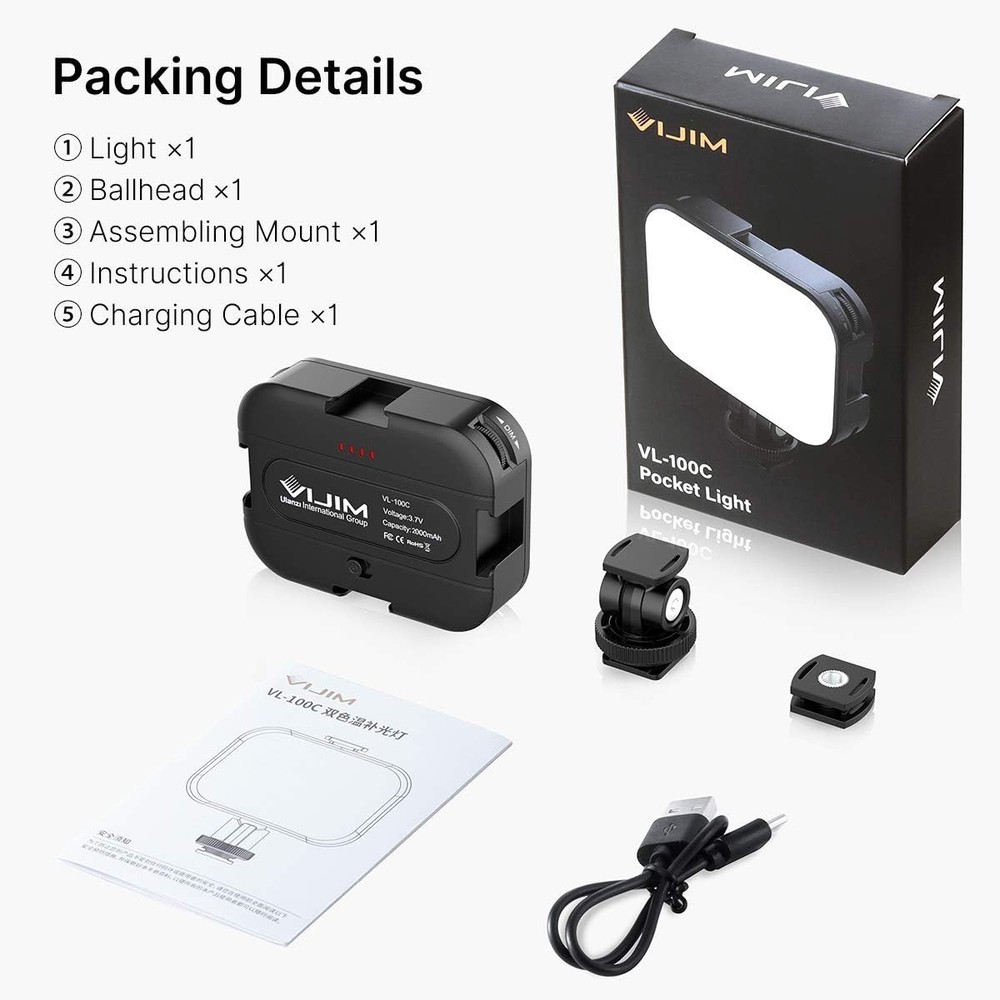 Adjustable Color Temperature 2500K-6500K LED Fill Light