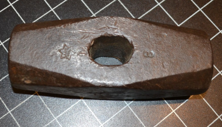 IRON CITY - 8# - DRILLING HAMMER HEAD - BLACKSMITH - VG CONDITION