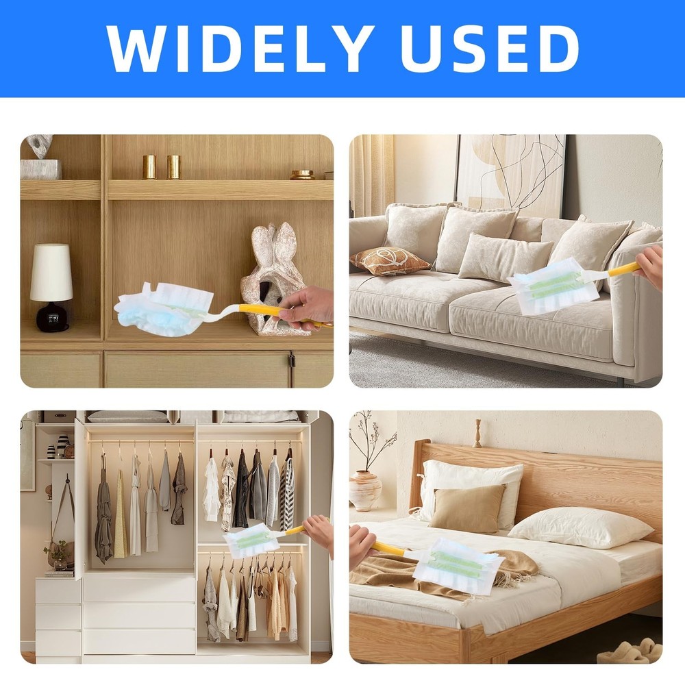 Duster Handle Compatible with Swiffer Duster,Replacement Extendable Dusters M...