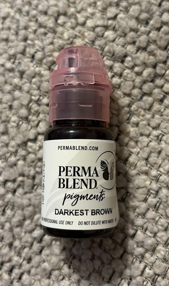 Perma Blend Permanent Makeup for Eyebrows & Eyeliner- Darkest Brown, 0.5 oz