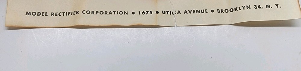 VINTAGE MODEL TRAIN SELENIUM RECTIFIER