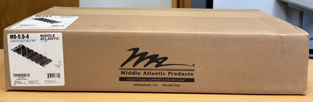 Middle Atlantic MS-5.5-4 Device-Mounting Rackshelf (Pack of 4)