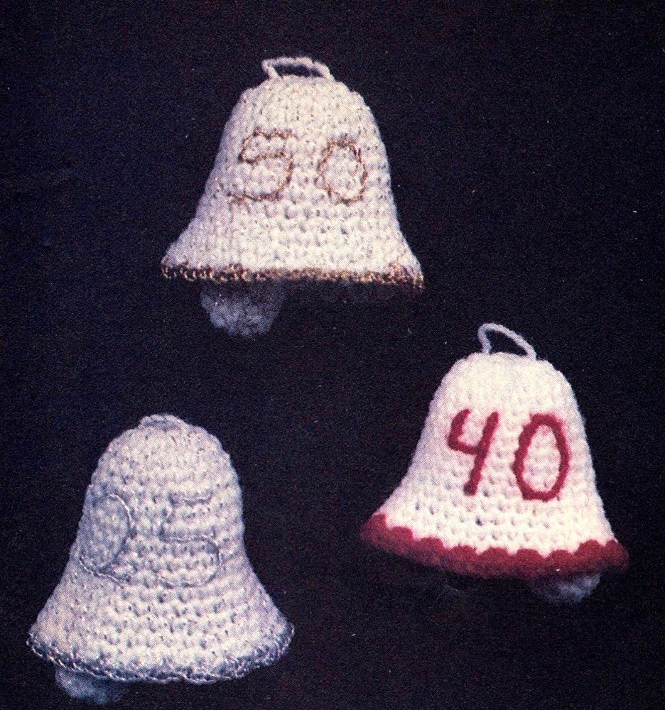 SWEET Anniversary Bells/Decor/CROCHET PATTERN INSTRUCTIONS ONLY
