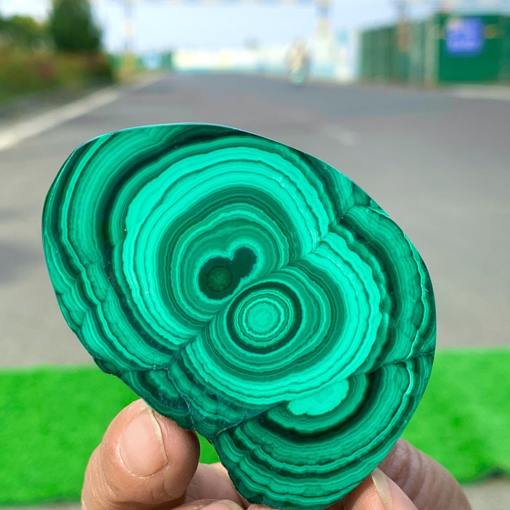 84G Natural glossy Malachite transparent cluster rough mineral sample