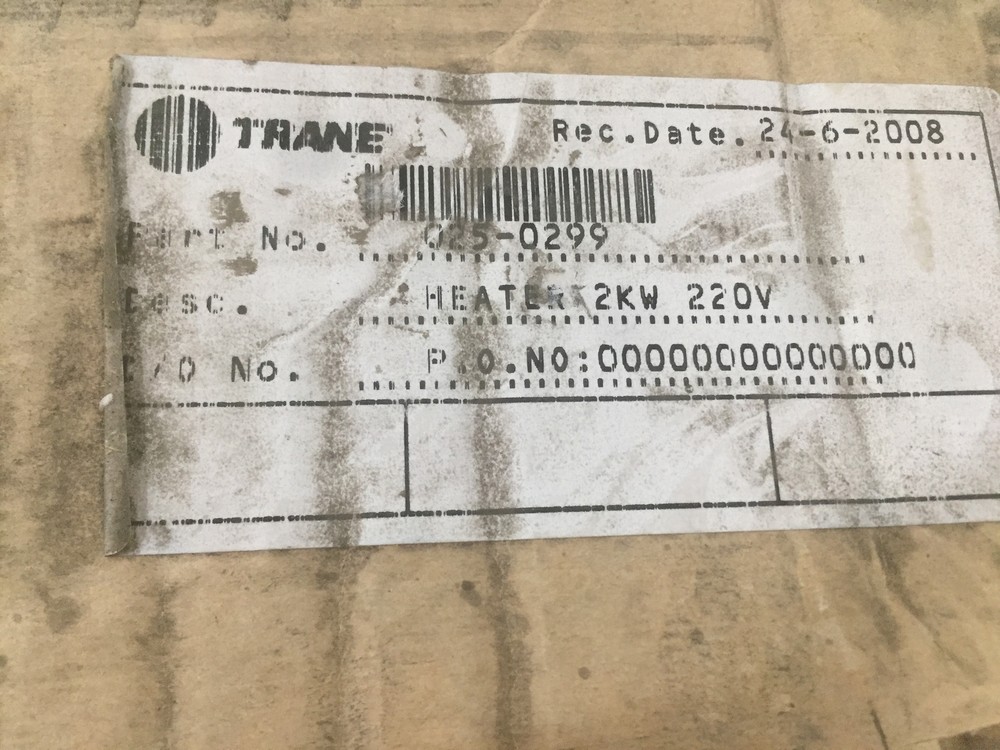 TRANE 025-0299 2 KW 220V FINNED TUBULAR METAL SHEATHED HEATING ELEMENT 208147