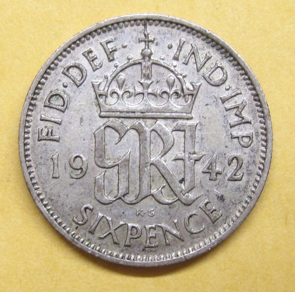 1942 Great Britain 6 Pence Take a Look