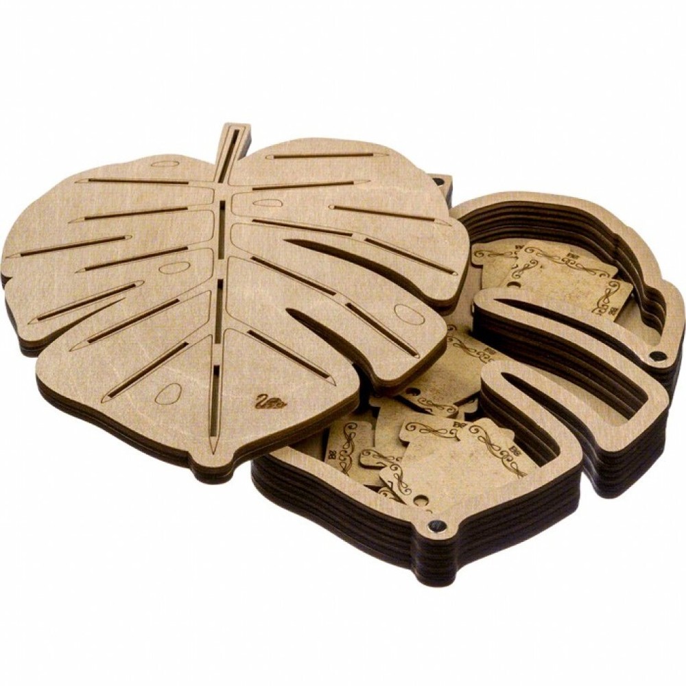 Plywood Needlework Box + 21 spools Needlework Organizer Thread/Floss organizer