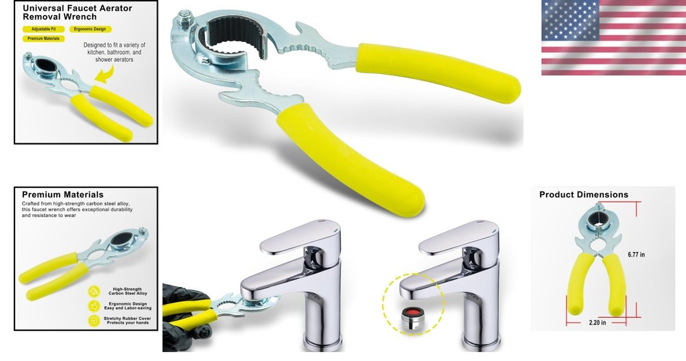 Faucet Wrench - Aerator Removal Tool for Kitchen & Bathroom Essentials