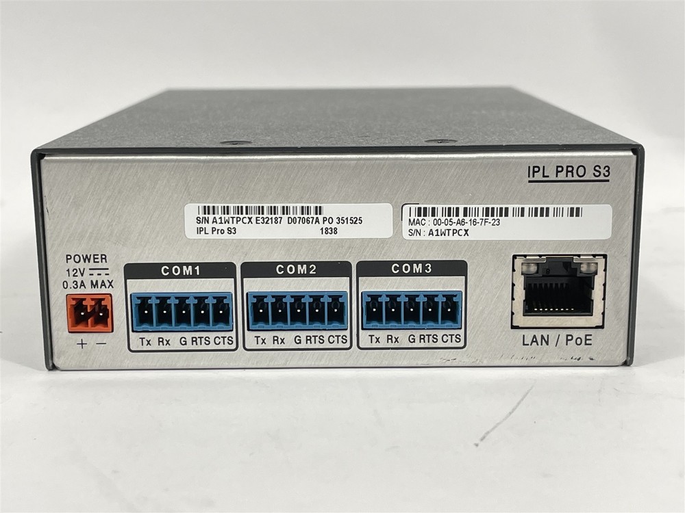 Extron IPL PRO S3 IP Link Pro Control Processor w/ AC Adapter