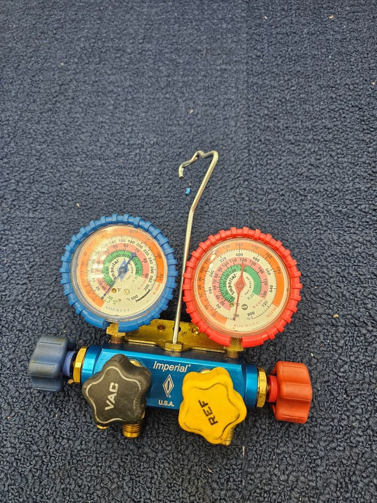 Imperial Mechanical Manifold Gauge Valve Replacement VAC REF Red Blue Durable