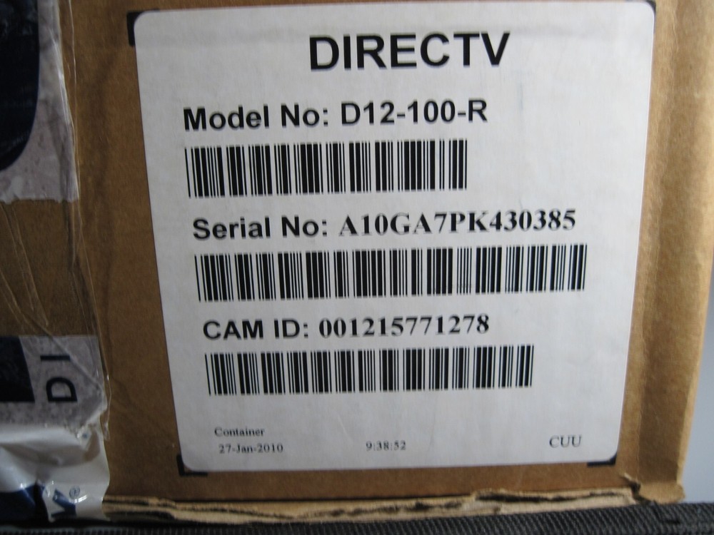 Direct TV Model D12-100- R Satellite Receiver Includes Everything Received