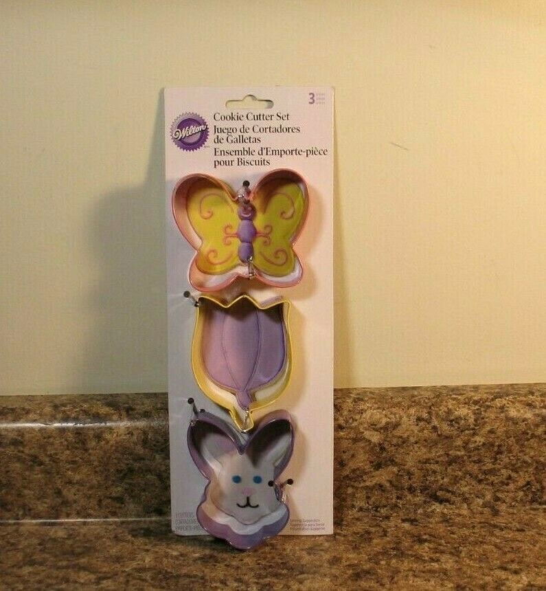 Wilton Easter Spring Cookie Cutter Set 3 pc Metal NEW