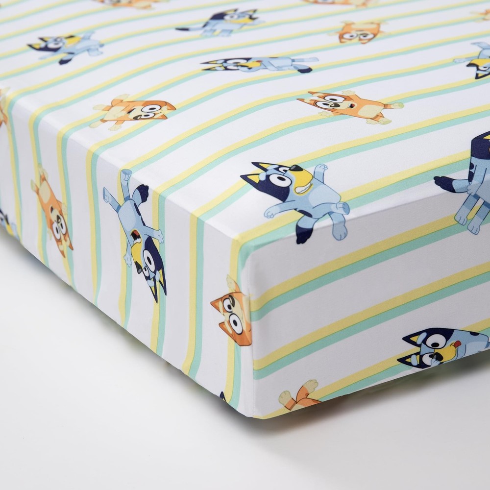Bluey 4 Piece Toddler Bedding Set – Includes Comforter, Sheet Set – Fitted To...