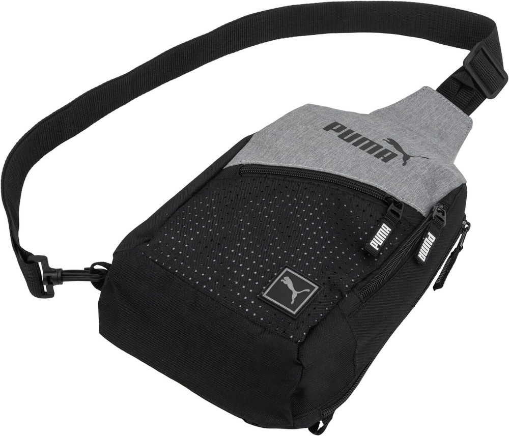 PUMA EVERCAT SIDEWALL SLING BACKPACK, One Size, Heather Grey