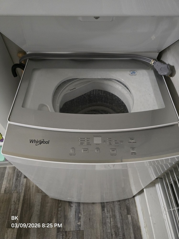 Whirlpool WET4024HW Stackable Electric Top-Loading Washer Dryer Set, White