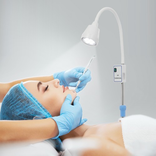Adjustable Height 7-LED Surgical Examination Lamp with Mobile Base