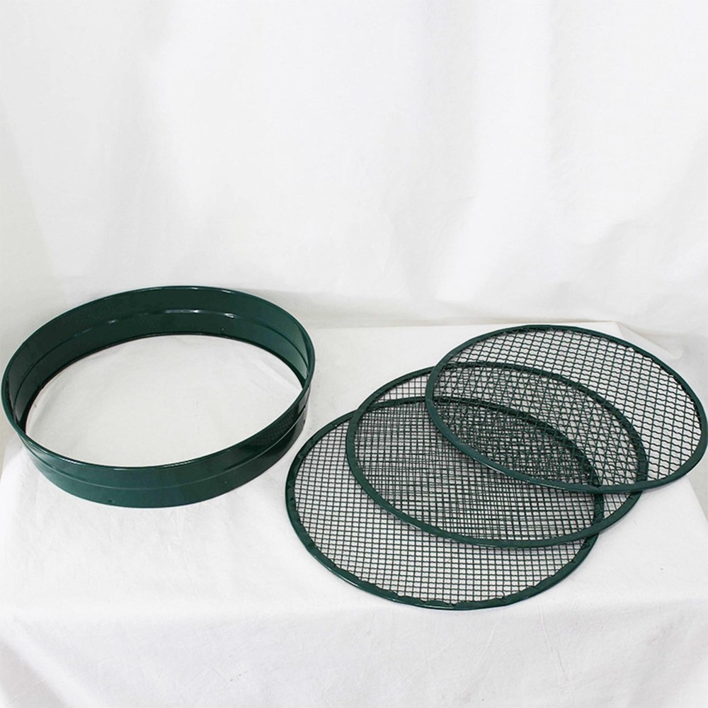 Garden Sieve Sifting Pan with 3 Mesh Differing Hole Sizes Hand Tools for