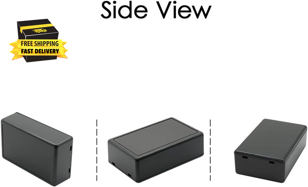 5 Pieces Plastic Project Boxes Junction Case for Electronic Project, Black 3.1 X