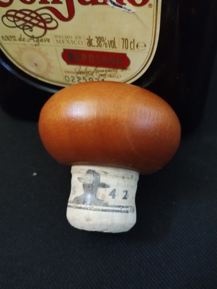 Empty DonJulio tequila bottle 70cl with stopper.