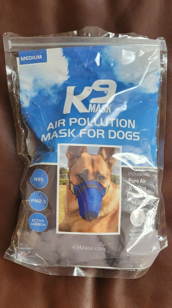 Cozy Quick Muzzle Four Flags Size M Blue K-9 Mask Dog
