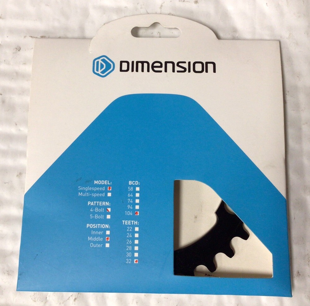 Dimension 4 Bolt 104mm BCD 32t Middle Chainring