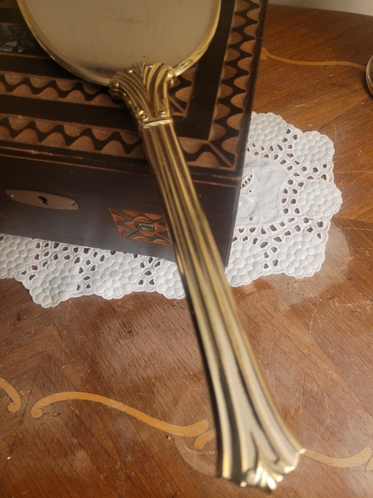 Vintage Victorian Style Hand Mirror & Brush