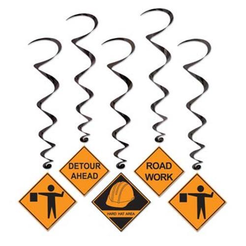 Construction Trucks Decoration Set Cupcake Picks Centerpiece Dangle Office Party
