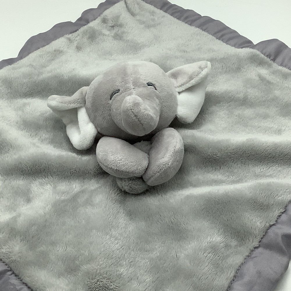 Carters Gray Elephant Baby Security Blanket Lovey 2016
