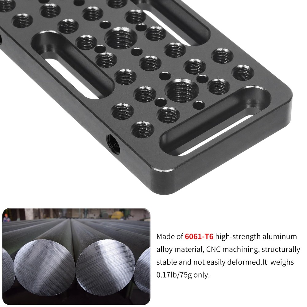 CP1005 2 PCS Multi-Functional Cheese Plate 1/4 3/8 Thread For Camera 10x5