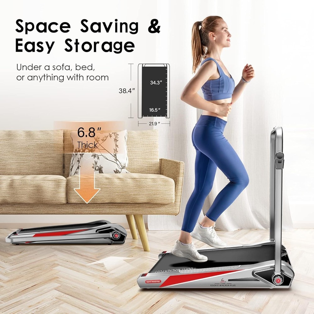 Egofit Plus M1T Walk Jog Treadmill Foldable Handlebar Compact Quiet