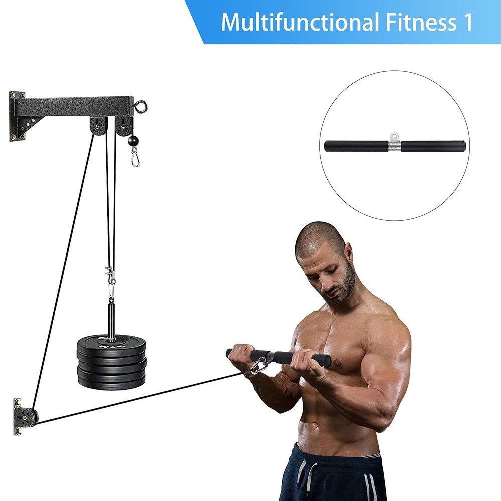 Pulley System Gym Cable Machine Triceps Rope Pulley System Triceps LAT Pulldo...