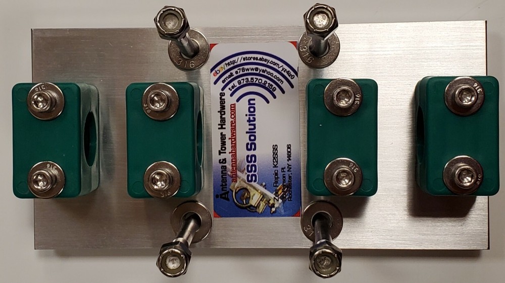 4" x 8"Dipole-Driven Element Al. Antenna Plate-3/4" Driver El. to 2" Square Boom
