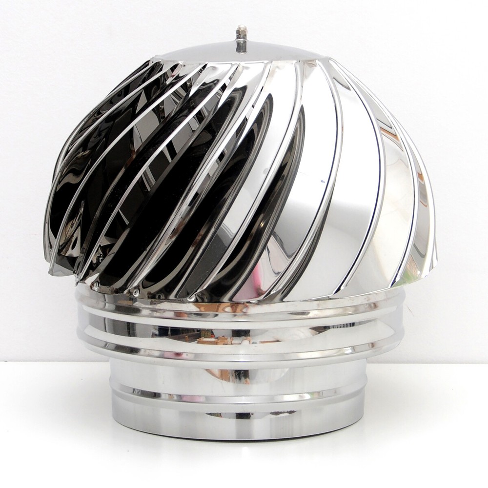 Anti Downdraft CHIMNEY SPINNER CAP, Spinning, Rotating, Fixes wind "puff backs"