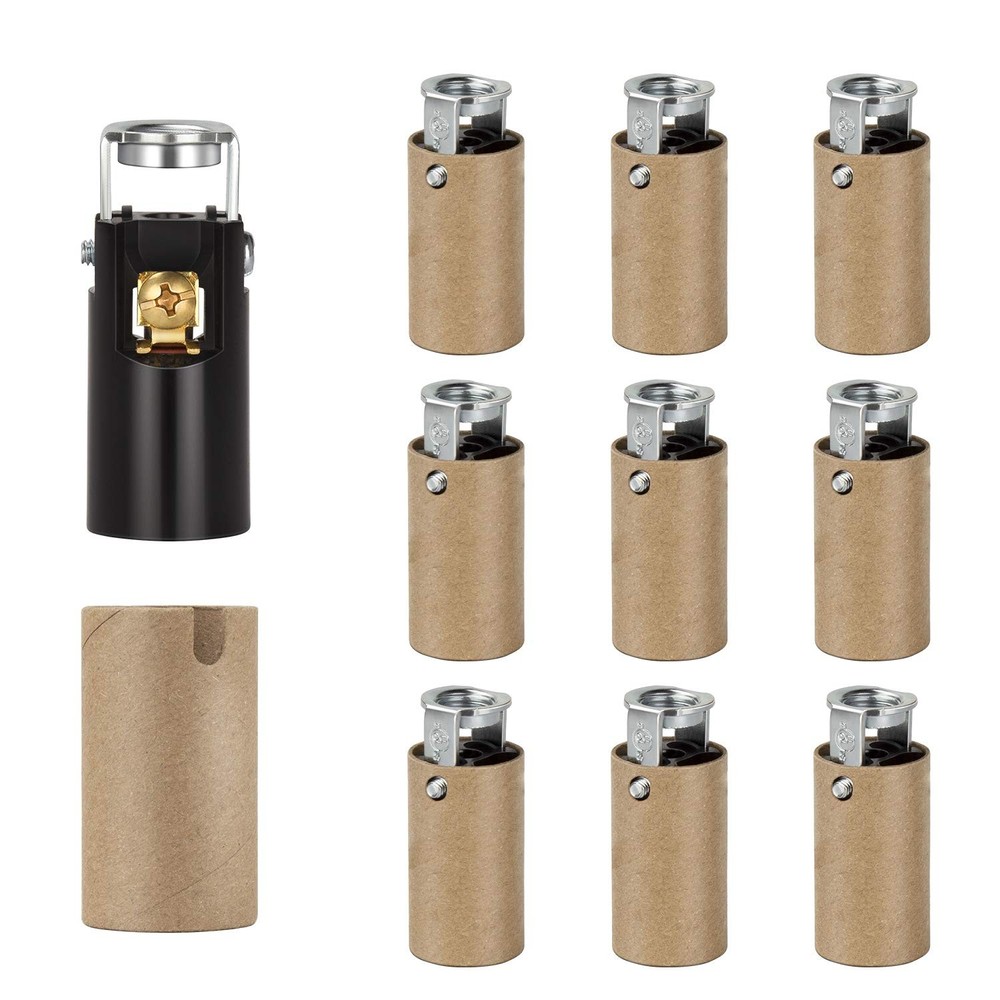 DiCUNO E12 LED Light Bulb Socket, Candelabra Base Socket Replacement, Black